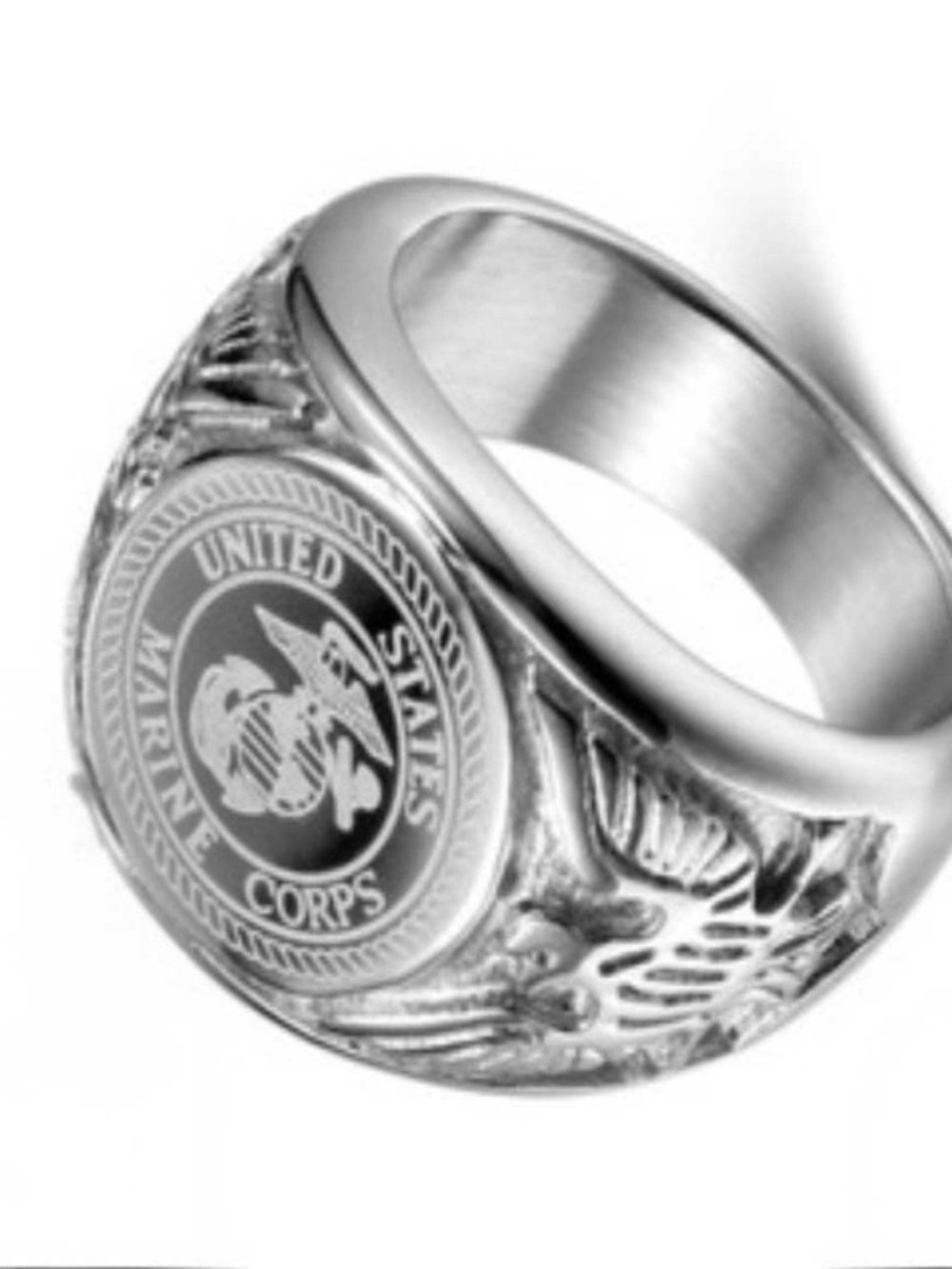 Men's Marine Engraved Ring Size 11